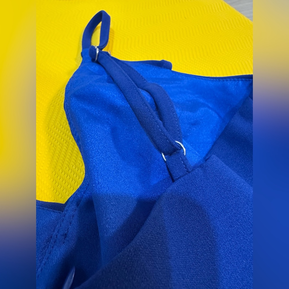 L'ATISTE Royal Blue High-Low Ruffle Dress - Picture 6 of 8